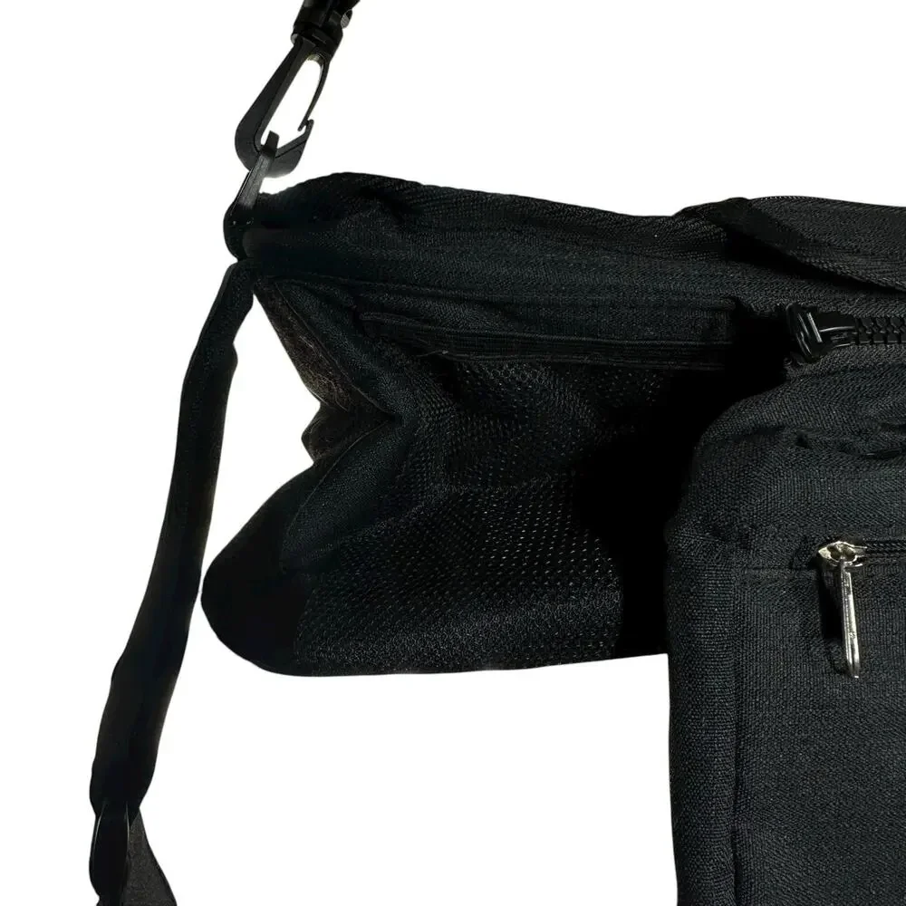 Vorspack Black Baby Stroller Organizer Detachable Bag w/ Bottle Cup Phone Holder